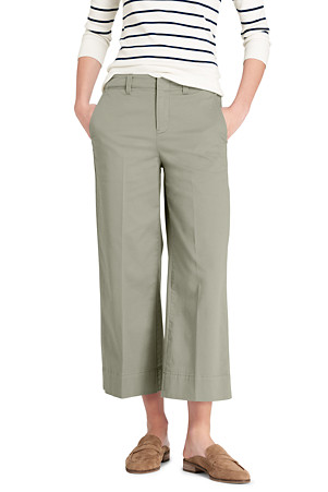 Gemusterte 34 lange Crêpe Hose für Damen | Lands' End Gemusterte 34 lange Crêpe Hose für Damen | Lands' End